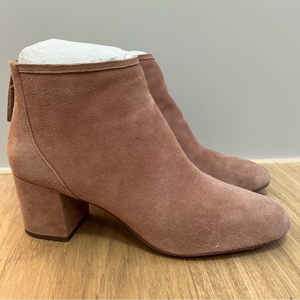 Cecelia New York Nolton Suede Ankle Bootie in Rose Blush